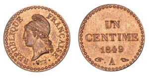 1 centime Dupré 2ème République 1849 A (Paris) 1 centime Dupré 2ème République 1849 A (Paris)