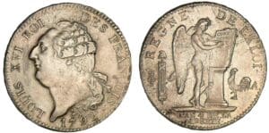 Ecu de 6 livres type FRANCOIS 1792 A (Paris)