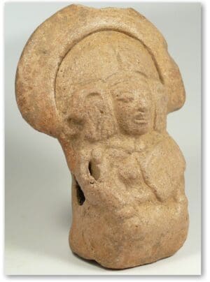 Pré-colombien - Maya (Guatemala) - Statuette d'homme en tenue rituelle - III-VIème siècle.