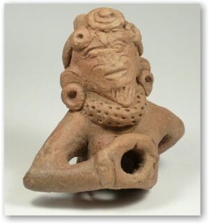 Pré-colombien - Maya (Guatemala) - Buste d'homme - III-VIème siècle.
