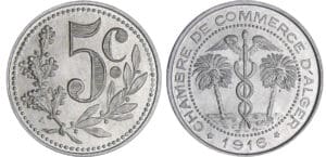 Algérie - Chambre du commerce d'Alger - 5 centimes 1916