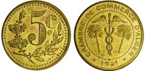 Algérie - Chambre du commerce d'Alger - 5 centimes 1921 essai