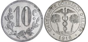 Algérie - Chambre du commerce d'Alger - 10 centimes 1916