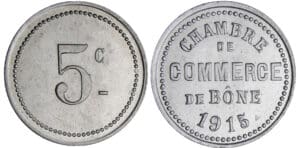 Algérie - Chambre du commerce de Bône - 5 centimes 1915