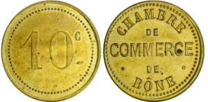 Algérie - Chambre du commerce de Bône - 10 centimes ND essai laiton