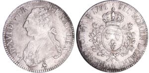 Louis XVI (1774-1792) - Ecu aux branches d’olivier - 1791 A (Paris) Louis XVI (1774-1792) - Ecu aux branches d’olivier - 1791 A (Paris)