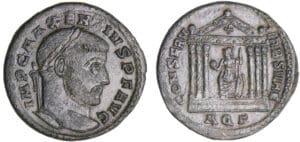 Maxence - Follis (306-312, Rome) - Temple 