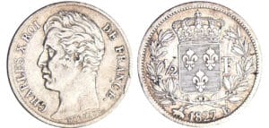 Charles X (1824-1830) - 1/2 franc 1827 B (Rouen) Charles X (1824-1830) - 1/2 franc 1827 B (Rouen)