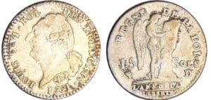 Constitution (1791-1792) - 15 sols type FRANCOIS 1791 D (Lyon) 2ème sem Constitution (1791-1792) - 15 sols type FRANCOIS 1791 D (Lyon) 2ème sem