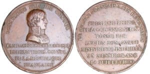 Napoléon I (1804-1815) - Médaille - Pose de la 1er pierre de la colonne nationale place Vendôme 1800 Napoléon I (1804-1815) - Médaille - Pose de la 1er pierre de la colonne nationale place Vendôme 1800