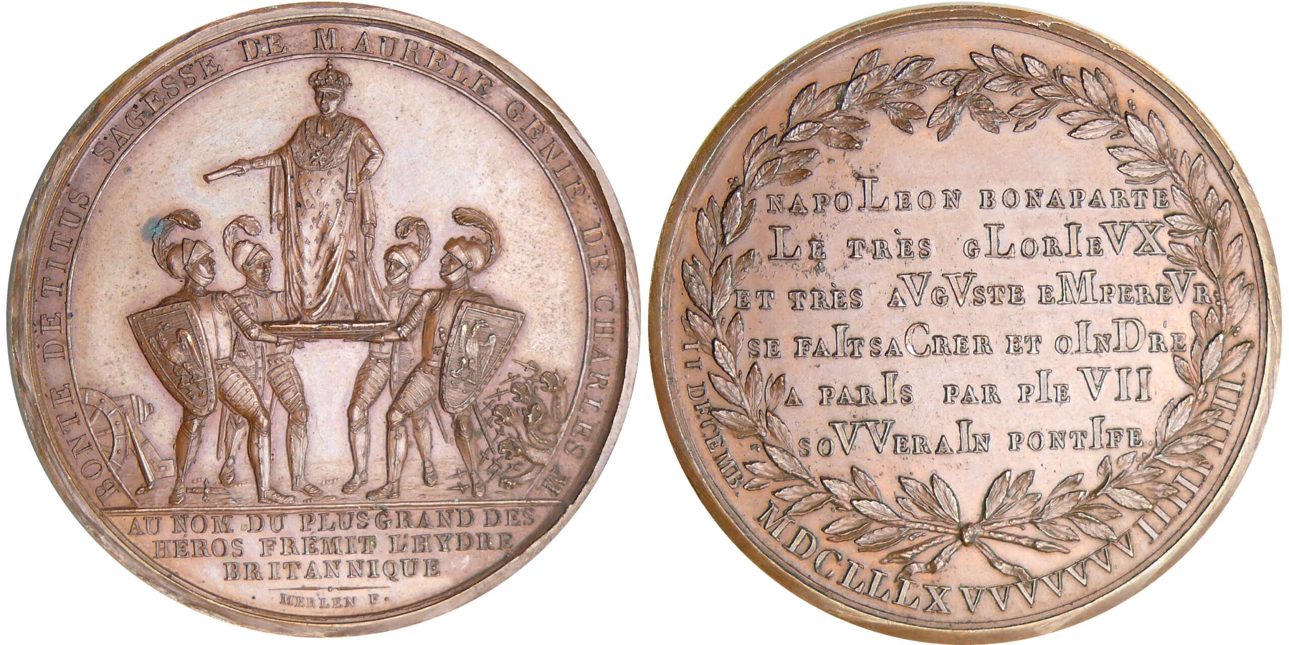 Napoléon 1er - Médaille - L'hydre britannique 1804 Napoléon 1er - Médaille - L'hydre britannique 1804