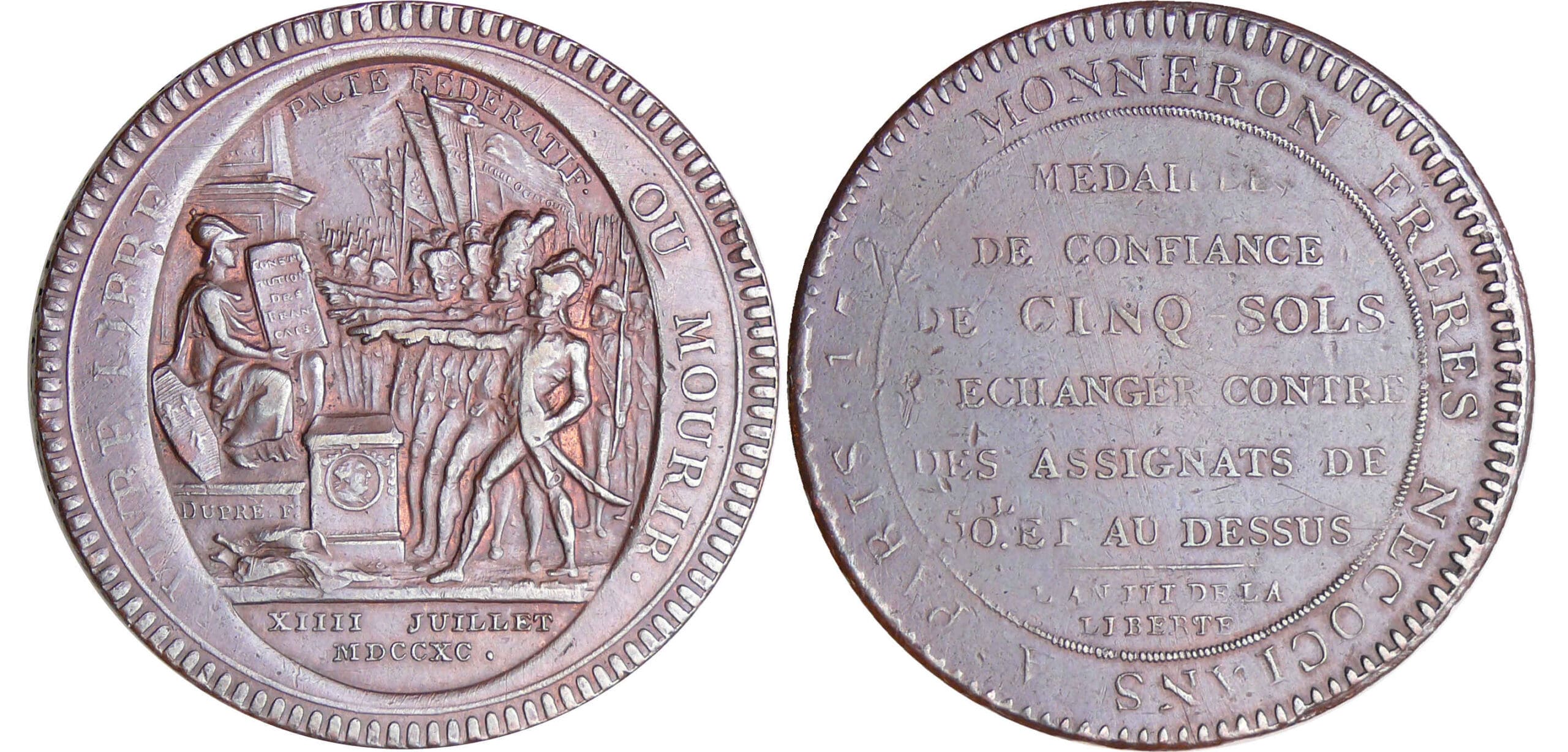 Constitution (1791-1792) - Monneron de 5 sols - 1791 AN III - date en chiffres romains Constitution (1791-1792) - Monneron de 5 sols - 1791 AN III - date en chiffres romains