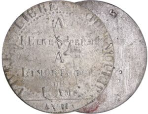Constitution (1791-1792) - Médaille uniface A l'être suprême a l'imortalité de l'ame - An II La nation la loi et le roi par Trébuchet