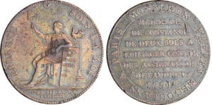 Constitution (1791-1792) - Monneron de 2 sols - 1791