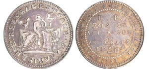 Constitution (1791-1792) - 20 sols de Lefèvre Lesage et Cie - 1792 / AN 4 Constitution (1791-1792) - 20 sols de Lefèvre Lesage et Cie - 1792 / AN 4