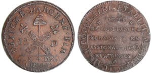 Constitution (1791-1792) - 18 deniers de la Caisse Populaire - 1792 / AN 4 Constitution (1791-1792) - 18 deniers de la Caisse Populaire - 1792 / AN 4