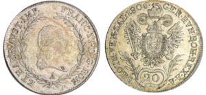 Autriche - Franz II (1792-1835) - 20 kreuzer 1806 A (Vienne) Autriche - Franz II (1792-1835) - 20 kreuzer 1806 A (Vienne)