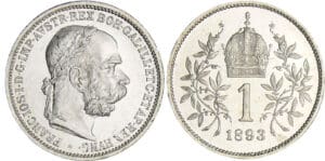 Autriche - Franz Joseph (1848-1916) - 1 krone 1893 Autriche - Franz Joseph (1848-1916) - 1 krone 1893