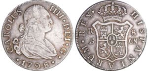 Espagne - Carlos IV (1788-1808) - 8 reales 1798 CN Espagne - Carlos IV (1788-1808) - 8 reales 1798 CN