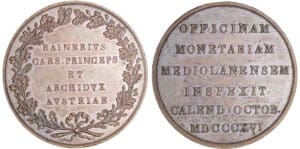 Italie - Milan - Visite de la monnaie par l'empereur autrichien 1816 Italie - Milan - Visite de la monnaie par l'empereur autrichien 1816
