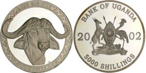 Ouganda - Buffle - 5000 shillings 2002