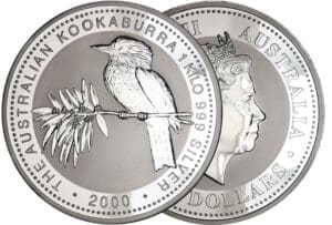 Australie - Kookaburra 1000 gr - 30 dollars 2000 argent