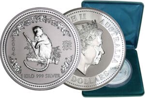 Australie - L'année du singe 1000 gr - 30 dollars 2004 argent