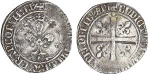 Jean II le Bon (1350-1364) - Gros à la fleur de lis - patte d'oie - 2ème émission 7 mai 1358