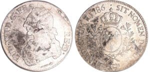 Louis XVI (1774-1792) - Ecu de Béarn aux branches d’olivier - 1786 (Pau) Louis XVI (1774-1792) - Ecu de Béarn aux branches d’olivier - 1786 (Pau)
