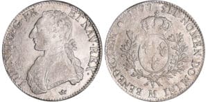 Louis XVI (1774-1792) - Ecu aux branches d’olivier - 1777 M (Toulouse) Louis XVI (1774-1792) - Ecu aux branches d’olivier - 1777 M (Toulouse)