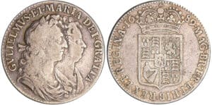 Grande-Bretagne - William III et Mary (1688-1694) - 1/2 crown 1689 Grande-Bretagne - William III et Mary (1688-1694) - 1/2 crown 1689