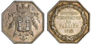 Jeton - Comptoir d'escompte de Falaise 1858 Jeton - Comptoir d'escompte de Falaise 1858