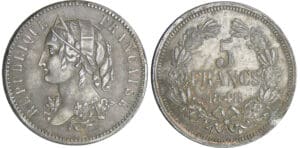 Deuxième république (1848-1852) - 5 francs concours de Magniadas 1848 Piéfort Deuxième république (1848-1852) - 5 francs concours de Magniadas 1848 Piéfort