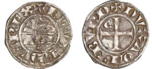Aquitaine - Edouard 1er - Denier au léopard