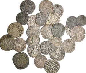 Lot de 28 monnaies féodales Lot de 28 monnaies féodales