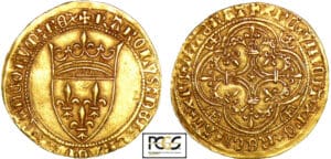Charles VI (1380-1422) - Ecu d'or à la couronne - 1ère émission