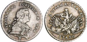 Allemagne - Brandenburg-Prusse - Friedrich II (1740-1786) - 1/2 taler 1750 A (Berlin) Allemagne - Brandenburg-Prusse - Friedrich II (1740-1786) - 1/2 taler 1750 A (Berlin)