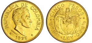Colombie - 5 pesos 1925 (Medellin)
