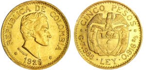Colombie - 5 pesos 1926 (Medellin)