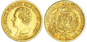 Italie - Carlo Felice (1821-1831) - 20 lire 1827 (Turin) Italie - Carlo Felice (1821-1831) - 20 lire 1827 (Turin)