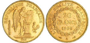 Troisième république (1871-1940) - 20 francs Génie 1896 A (Paris) torche