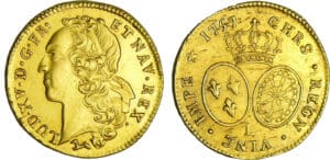 Louis XV (1715-1774) - Double louis d’or au bandeau - 1757 L (Bayonne) Louis XV (1715-1774) - Double louis d’or au bandeau - 1757 L (Bayonne)