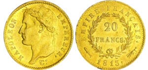 Napoléon 1er (1804-1814) - 20 francs revers empire 1813 (Utrecht) Napoléon 1er (1804-1814) - 20 francs revers empire 1813 (Utrecht)