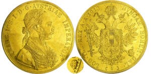 Autriche - Franz Joseph I (1848-1916) - 4 ducats 1913 (contemarque aigle)