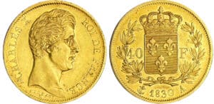 Charles X (1824-1830) - 40 francs 2ème type 1830 A (Paris) Charles X (1824-1830) - 40 francs 2ème type 1830 A (Paris)