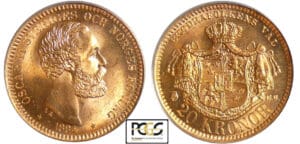 Suéde - Oscar II Oscar II (1872-1907) - 20 kronor 1884 EB