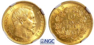 Napoléon III (1852-1870) - 10 francs petit module 1854 A (Paris)