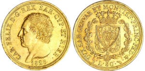 Italie - Carlo Felice (1821-1831) - 80 lire 1826 (Turin)