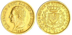 Italie - Carlo Felice (1821-1831) - 20 lire 1827 (Turin)