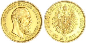 Allemagne - Preussen - Friedrich III (1888) - 10 mark 1888 A